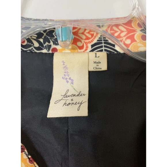 Lavender & Honey 70’s Retro Inspired Open Front Jacket / Blazer Size Large(H12) - Picture 3 of 7